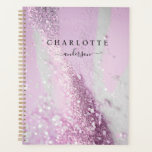 Modern, elegant, glitter, lightpurple-silver planner<br><div class="desc">Modern,  glitter,  elegant planner.
Just edit your product in a few minutes. You can change the font/size/colour and position using "further personalise".</div>