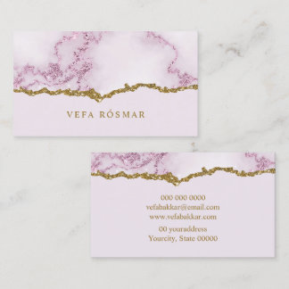 Modern Elegant Glitter Marble Business Card