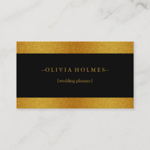Modern Elegant Gold Black Foil Metal Professional Business Card