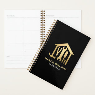 Modern Elegant Gold & Black Handyman Planner