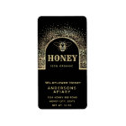 Modern elegant gold black honey jar