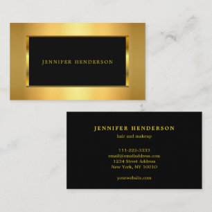 Modern elegant gold black stylish professional business card
