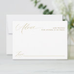 Modern Elegant Gold Calligraphy Wedding Advice Card<br><div class="desc">Elegant & Modern Gold Calligraphy Wedding Advice Card : This card has blank space for your guests to fill in advice or wishes. It features gold romantic calligraphy and a modern look.</div>