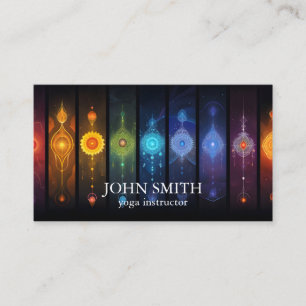 Modern Elegant Gold Chakra Spiritual Energy Yoga  Business Card