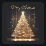 Modern Elegant Gold Christmas Tree Square Sticker<br><div class="desc">Elevate your holiday gatherings with these festive Christmas stickers, the perfect choice for any elegant event this holiday season. Adorned with a modern elegant Gold Christmas Tree, these stickers effortlessly blend sophistication with festive charm. Bring a touch of glamour to your holiday celebration with these uniquely designed stickers, designed to...</div>