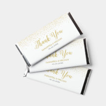Modern Elegant Gold Confetti Wedding 