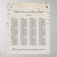Modern Elegant Gold Confetti Wedding Seating Chart