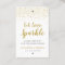 Modern Elegant Gold Confetti Wedding Sparkler Tag