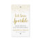 Modern Elegant Gold Confetti Wedding Sparkler Tag