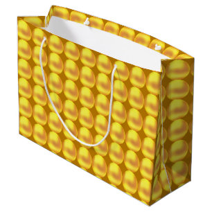 Modern Elegant Gold Dots Large Gift Bag