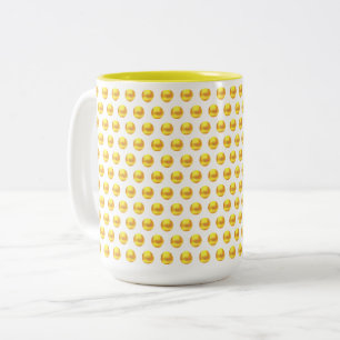 Modern Elegant Gold Dots on White Two-Tone Coffee Mug