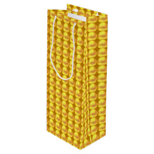 Modern Elegant Gold Dots Wine Gift Bag