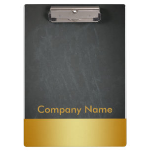 Modern Elegant Gold Faux Foil Company Logo Clipboa Clipboard