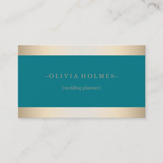 Modern Elegant Gold Foil Metal Professional Business Card (Front)