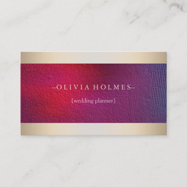 Modern Elegant Gold Foil Metal Professional Business Card (Front)