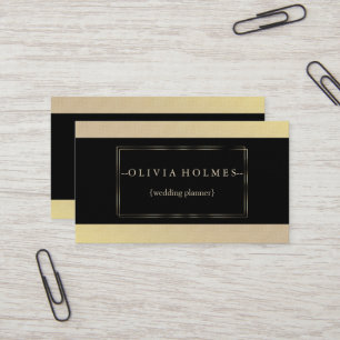 Modern Elegant Gold Foil Metal Professional Business Card