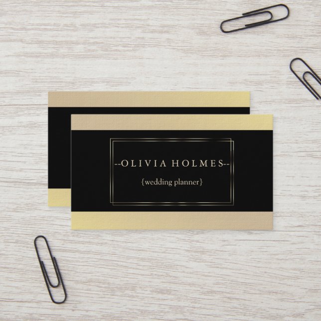 Modern Elegant Gold Foil Metal Professional Business Card (Front/Back In Situ)