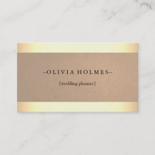Modern Elegant Gold Foil Metal Professional Business Card