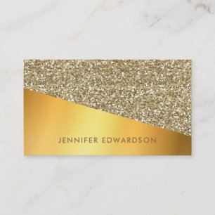 Modern Elegant gold glitter chic professional Business Card