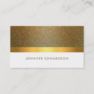 Modern Elegant gold glitter white professional Business Card