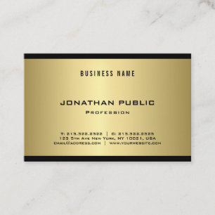 Modern Elegant Gold Look Cool Trendy Plain Luxury Business Card