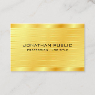 Modern Elegant Gold Look Premium Silk Finish Business Card