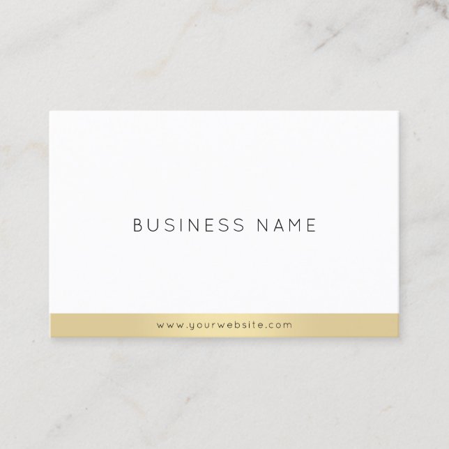 Modern Elegant Gold Minimalist Design Template Business Card (Front)