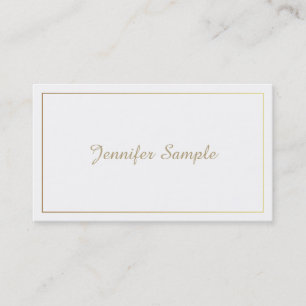Modern Elegant Gold White Lawyer Director Manager Business Card