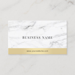 Modern Elegant Gold White Marble Template Business Card