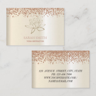 Modern Elegant golden rose diamonds Business Card