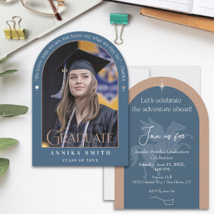 Modern Elegant Graduate Inspirational Adventure Invitation