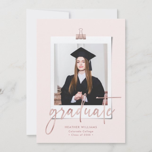 Modern Elegant Graduation Announcement (Front)