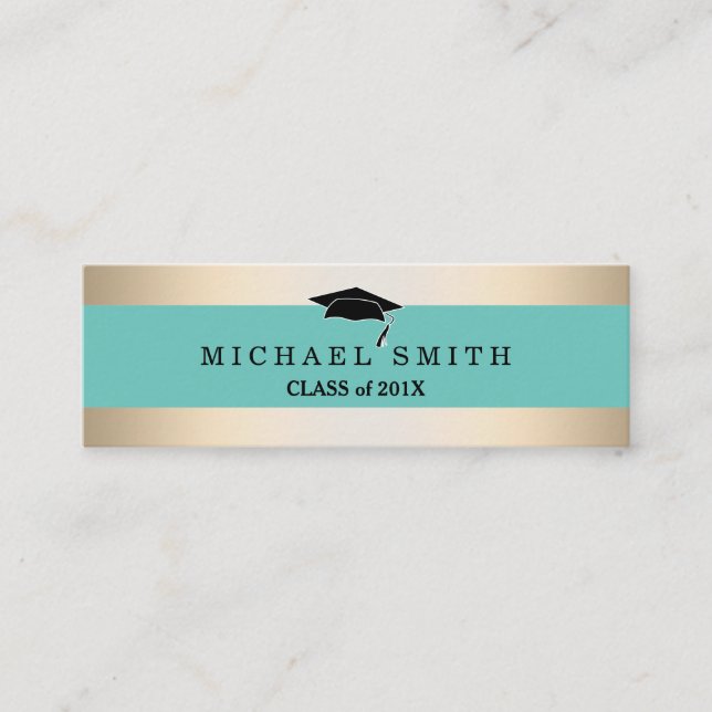 Modern Elegant Graduation Name Card (Front)