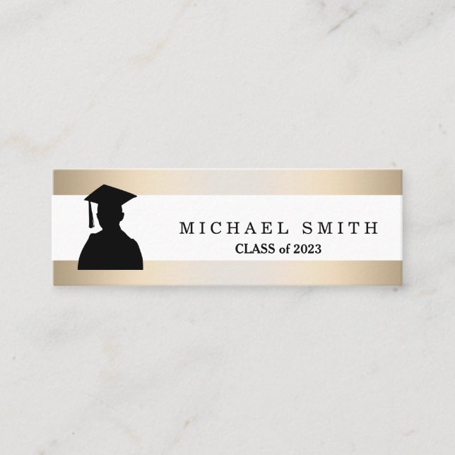 Modern Elegant Graduation Name Card (Front)