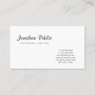 Modern Elegant Graphic Design Chic Minimalist Business Card