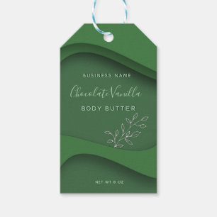 Modern elegant green botanical cosmetics label