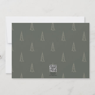 Modern Elegant Green Collage Christmas Holida Card
