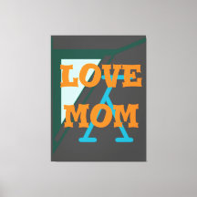 Modern elegant_green_gray_orange_love mom_design