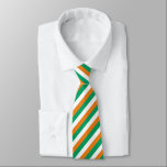 Modern Elegant Green Orange Irish Flag Striped Tie<br><div class="desc">Green,  white,  orange stripes,  colours of the Irish flag,  cool and elegant design for St Patrick's day,  Irish party,  beautiful gift for father's day,  boyfriend,  husband birthday.</div>