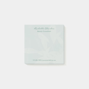Modern Elegant Green Script Personalized Business Post-it Notes