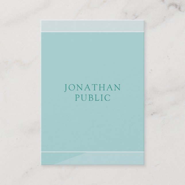 Modern Elegant Green Simple Template Professional Business Card (Front)