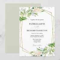 Modern Elegant Greenery Geometric Wedding