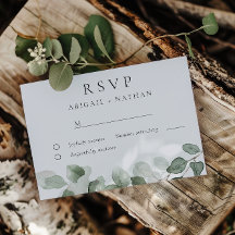 Modern Elegant Greenery Watercolor Wedding