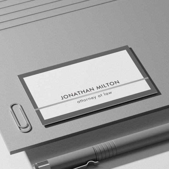 Modern Elegant Grey Faux Silver Consultant Business Card (Creator Uploaded)
