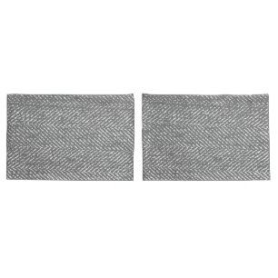 Modern Elegant Grey Herringbone Pillowcase