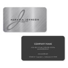 Modern & Elegant Grey Monogram Brushed Aluminium