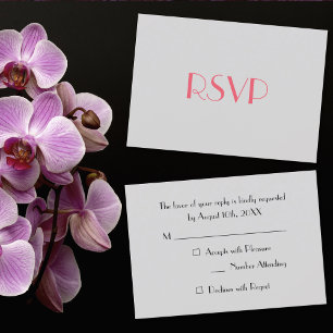 Modern Elegant Grey Party RSVP Invitation Card