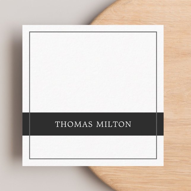 Modern Elegant Grey White Stripe Consultant Square Business Card (Creator Uploaded)