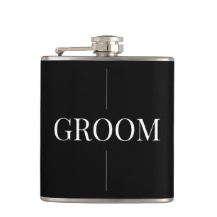Modern Elegant Groom Flask