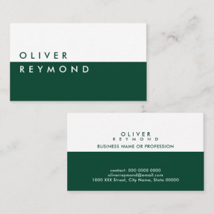 Modern & Elegant half-green Business Card
